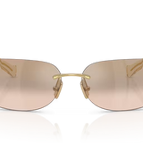 0MUA51S Sunglasses - Gold/Light Brown Mirror Bronze