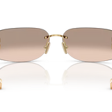 0MUA51S Sunglasses - Gold/Light Brown Mirror Bronze