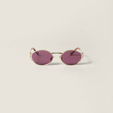 0MU52YS Sunglasses - Dark Violet/Brown