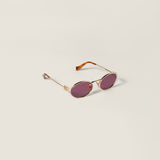 0MU52YS Sunglasses - Dark Violet/Brown