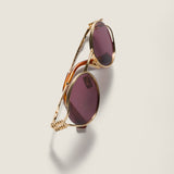 0MU52YS Sunglasses - Dark Violet/Brown