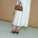 Brown Suede Mila Mini Tote