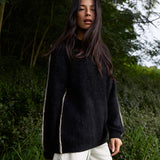 Brushed Alpaca Sweater - Black