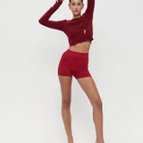 Classic Wool Micro Short - Crimson