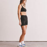 Houndstooth Wool Mini Short - Black
