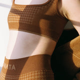 Houndstooth Wool Mini Short - Spice