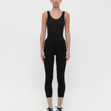 Houndstooth Wool Bodysuit - Black