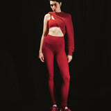 Classic Wool Legging - Crimson