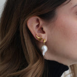 Tiny Moon Stud Earrings