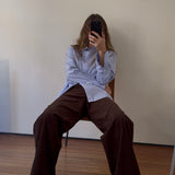 The Dean Trouser in Washed Cotton - Hickory
