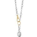 Puff Heart Necklace - Silver/Gold