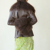 Betty Leather Jacket – Chocolate | PPeached