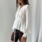 Silk Voile Top - White