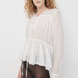 Silk Voile Top - White