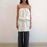 Strapless Linen Dress Pastel Pistachio