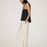 Button Strap Top - Black