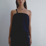 Button Strap Top - Black
