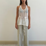 Ease Trouser - Pistachio Stripe