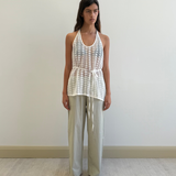 Ease Trouser - Pistachio Stripe