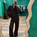 Lumiere Sleeves Shirt - Chocolate