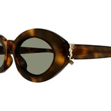 SLM136002 Oval Frame Sunglasses - Havana/Green