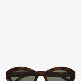 SLM136002 Oval Frame Sunglasses - Havana/Green