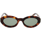 SLM136002 Oval Frame Sunglasses - Havana/Green