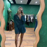 Lumiere Lurex Shorts - Peacock