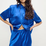 Bias Cut Pants - Wedgwood