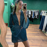 Lumiere O-Kaftan - Peacock