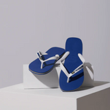 Women's Brazil Logo Flip Flops - Marine Blue