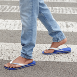 Women's Brazil Logo Flip Flops - Marine Blue