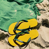 Women's Brazil Logo Flip Flops - Yellow Pop