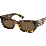 0MU09WS Sunglasses - Honey Havana/Dark Brown