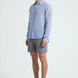 Beckett Shirt - Pinstripe in Chambray