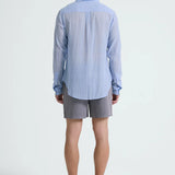 Beckett Shirt - Pinstripe in Chambray