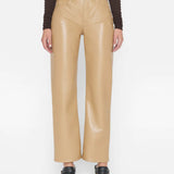 Le Jane Cropped Recycled Leather Pants - Camel