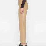 Le Jane Cropped Recycled Leather Pants - Camel