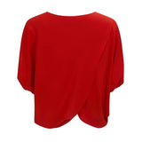 Leaf Top - Red Silk Crepe