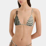 Leilana String Brief - Green Stripe