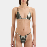 Leilana String Brief - Green Stripe