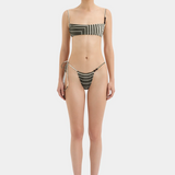 Leilana String Brief - Green Stripe