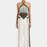 Leilana Tailored Pant - Garden Stripe