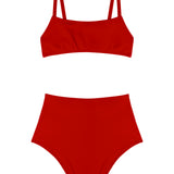 Undici High Waist Bikini - Red