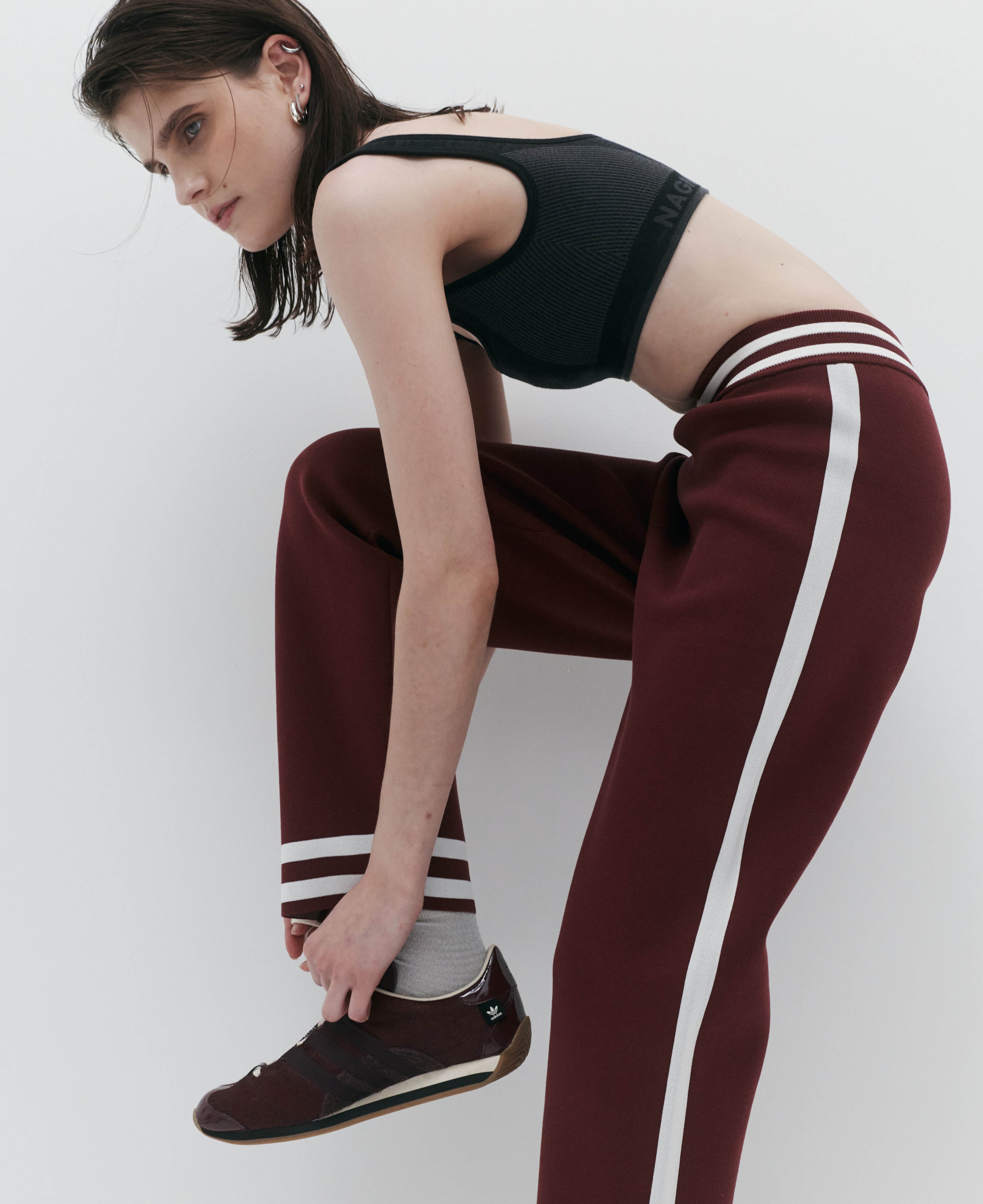 Organic Romeo Track Pant in Mulberry by Nagnata - lifestyle