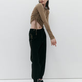 Organic Ruched Long Sleeve in Artichoke by Nagnata - lifestyle