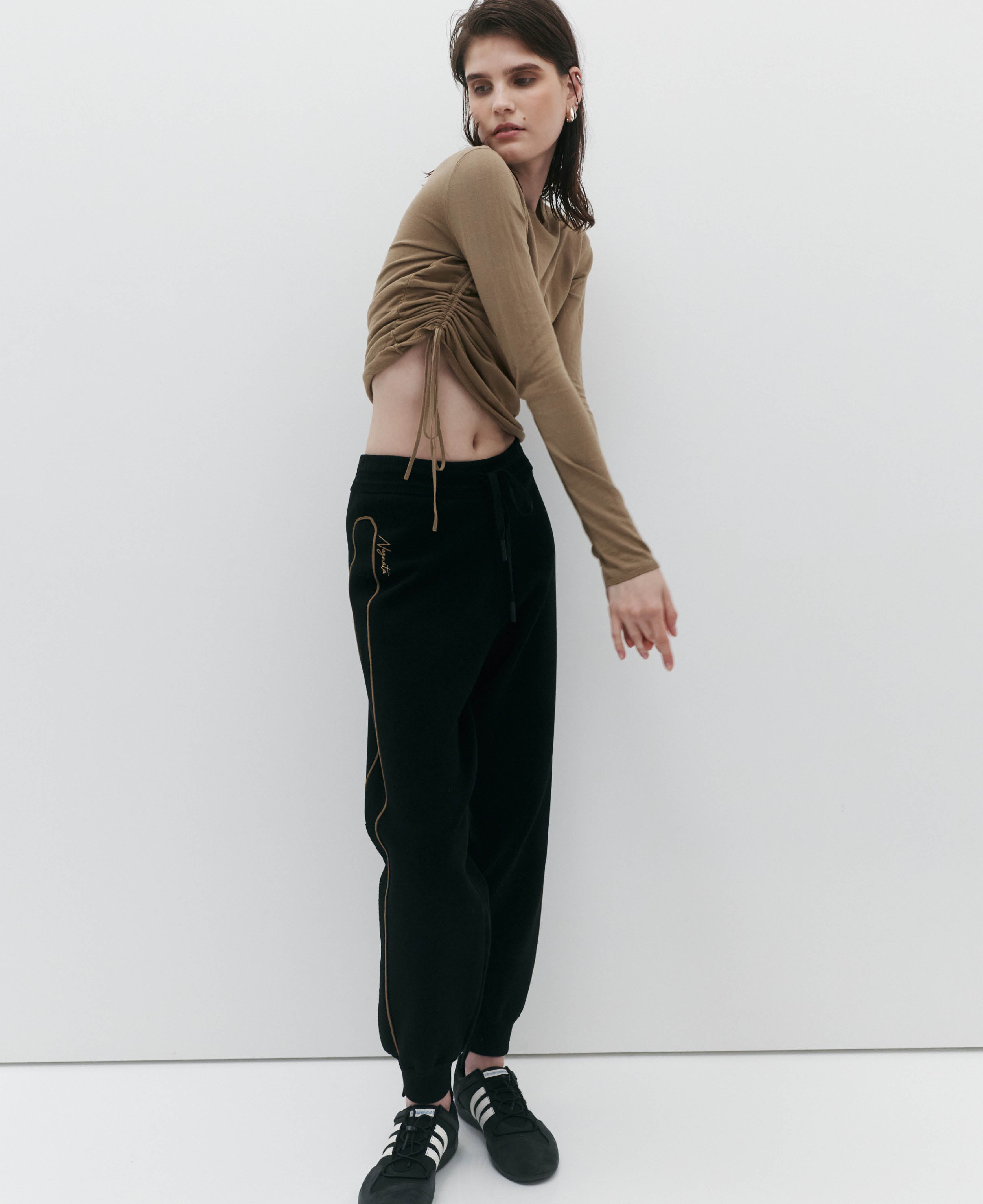 Organic Ruched Long Sleeve in Artichoke by Nagnata - lifestyle
