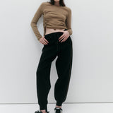 Organic Raya Track Pant in Black by Nagnata - lifestyle