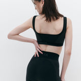 Classic Wool Bralet in Obsidian by Nagnata - lifestyle
