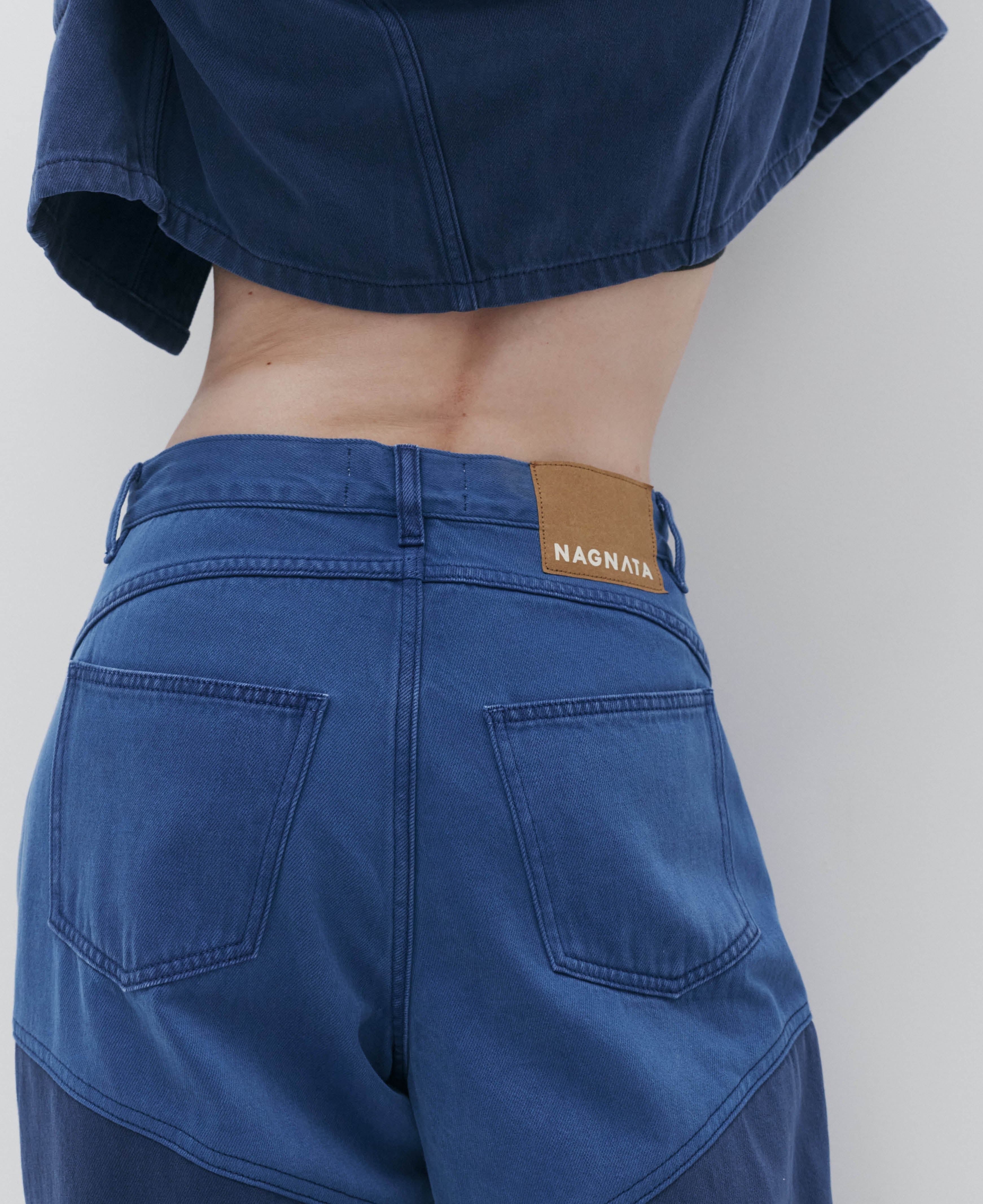 Vegetable Dye Tapered Jean in Sora by Nagnata - lifestyle